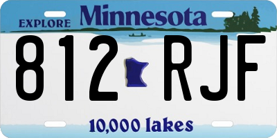MN license plate 812RJF