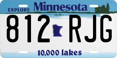 MN license plate 812RJG