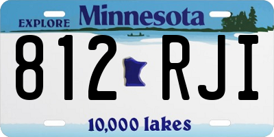 MN license plate 812RJI