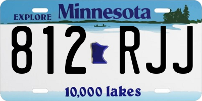MN license plate 812RJJ