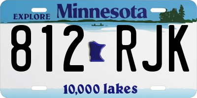 MN license plate 812RJK