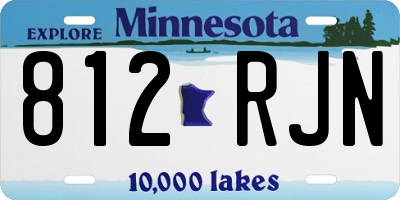 MN license plate 812RJN