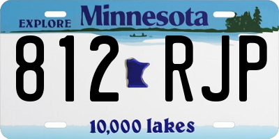 MN license plate 812RJP