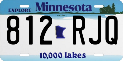 MN license plate 812RJQ