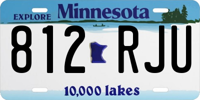 MN license plate 812RJU