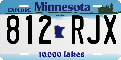 MN license plate 812RJX