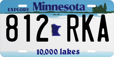 MN license plate 812RKA