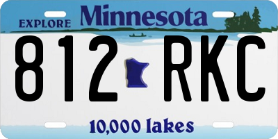MN license plate 812RKC