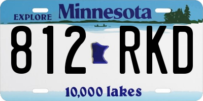 MN license plate 812RKD