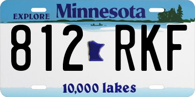 MN license plate 812RKF
