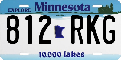 MN license plate 812RKG