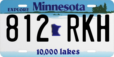 MN license plate 812RKH