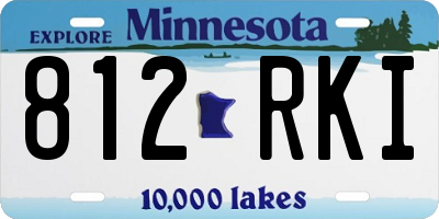 MN license plate 812RKI