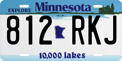 MN license plate 812RKJ