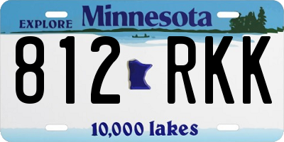 MN license plate 812RKK