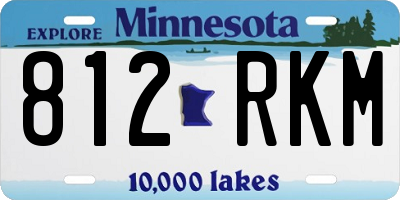 MN license plate 812RKM