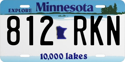 MN license plate 812RKN