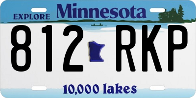 MN license plate 812RKP