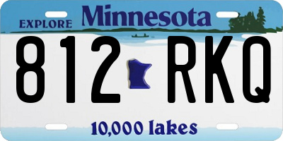 MN license plate 812RKQ