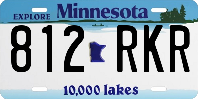 MN license plate 812RKR