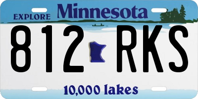 MN license plate 812RKS