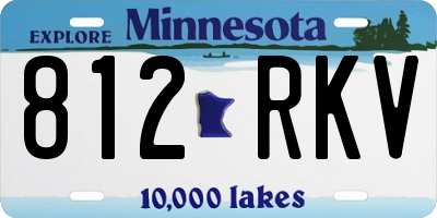 MN license plate 812RKV