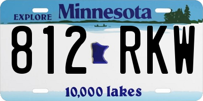 MN license plate 812RKW