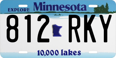 MN license plate 812RKY