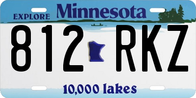 MN license plate 812RKZ