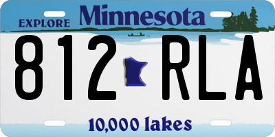MN license plate 812RLA