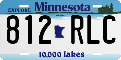 MN license plate 812RLC
