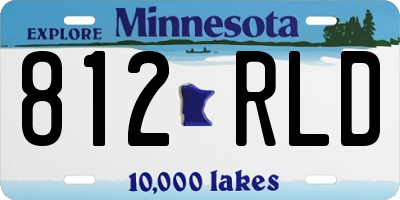 MN license plate 812RLD