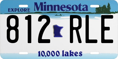 MN license plate 812RLE