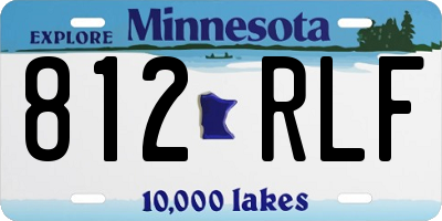 MN license plate 812RLF