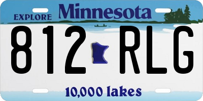 MN license plate 812RLG