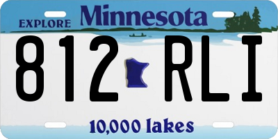 MN license plate 812RLI