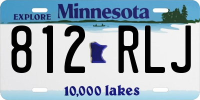 MN license plate 812RLJ
