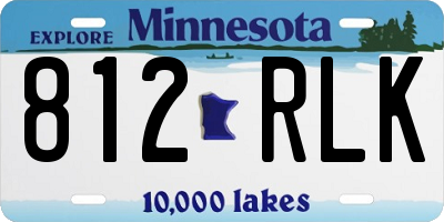 MN license plate 812RLK