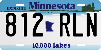 MN license plate 812RLN