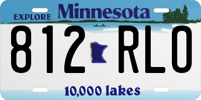 MN license plate 812RLO