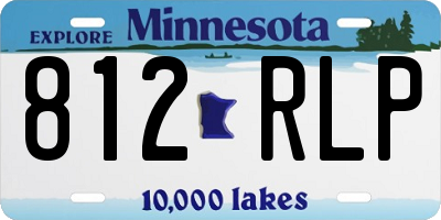 MN license plate 812RLP