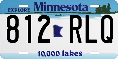MN license plate 812RLQ