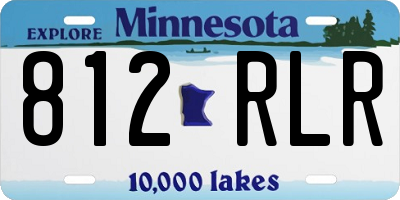 MN license plate 812RLR