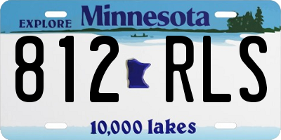 MN license plate 812RLS