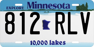 MN license plate 812RLV