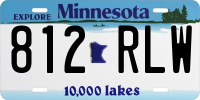 MN license plate 812RLW