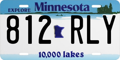 MN license plate 812RLY