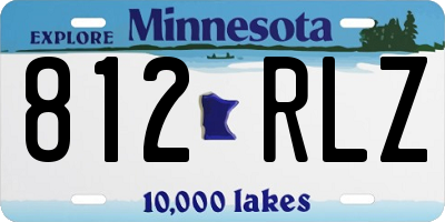 MN license plate 812RLZ