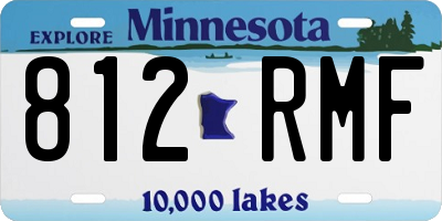 MN license plate 812RMF