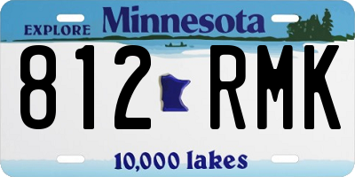 MN license plate 812RMK